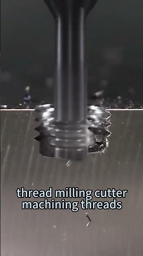 machining threads with solid carbide thread mill.#threadmillingcutter #precisionmachining #