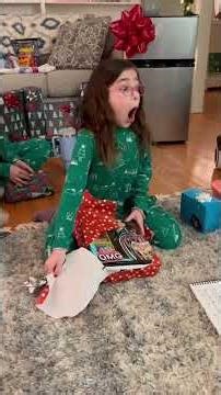 Christmas gift reactions#funny#baby#kid #cute#fyp