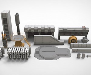 ArtStation - sci-fi Architecture kitbash 14 | Resources