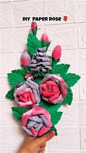 How to make paper Rose | Flower from paper #diy #shorts #craft #shorts #viralshorts #easycraft