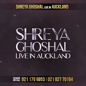 🎶 Experience the magic of Shreya Ghoshal live in Auckland on 16th Nov! ✨ Tickets are selling fast—don’t miss your chance to be part of this unforgettable night! 🎤🎵 Grab yours now: https://drytickets.com.au/e/1309/ #ShreyaGhoshal #LiveInConcert #Auckland #NewZealand #eventsplusnz #drytickets | DryTickets