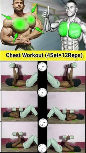 👌6 BEST✅GROW YOUR🫵 CHEST WITH THIS DUMBBELL WORKOUT #fitnesstrainer #gymtrainer #chest #viral