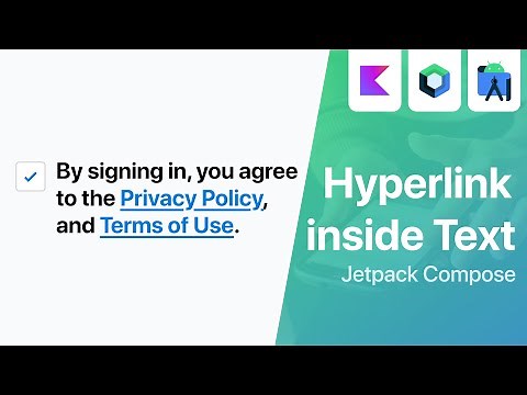 Add a Hyperlink within a Text using Jetpack Compose | Android Studio Tutorial