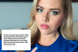 TV reporter diagnosed with cancer after viewer spots a lump on her neck