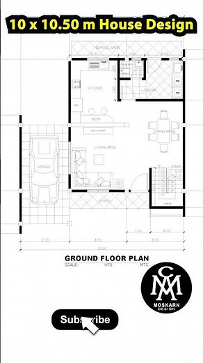 Floor Plan: 10x10 m House Plan