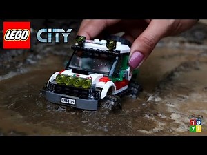 Lego City 4 x 4 Off Roader Stuck in the Mud! UNBOXING AND BUILDING Toy video for kids PLAY VIDEO
