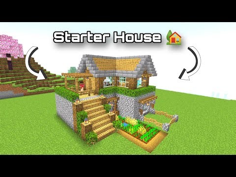Minecraft Starter House 🏡 Tutorial | How To Build Starter House In Minecraft | Easy Build #minecraft