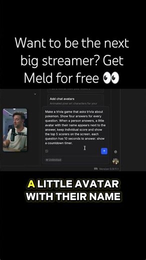 Want to be the next big streamer? Get Meld for free 👀 #streaming