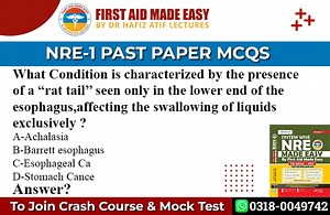 16K views · 34 reactions | NRE-1 Past paper Mcqs Join us For NRE-1 Crash Course 2 Months Plane FCPs,PLAB,USMLE,DHA,MOH, Research & Methodology | First aid made easy online class | Facebook