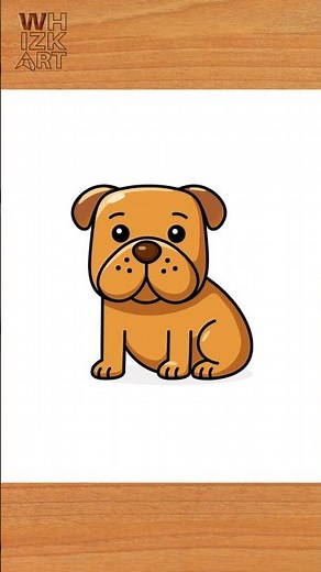 Easy drawing bulldog | how to draw a dog