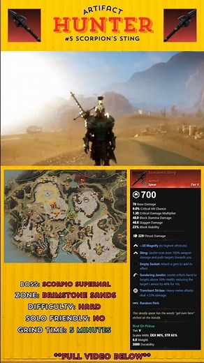 How To Get Scorpion's Sting - The Spear Artifact (New World: Aeternum)