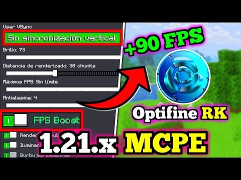 🟢 THE BEST OPTIFINE for MCPE 1.21.x! | OPTIFINE RK |Increase FPS in Minecraft Bedrock 1.21.X!!