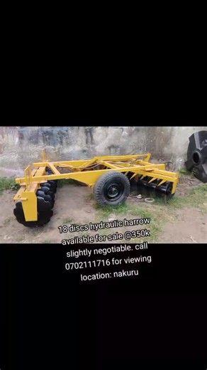 18 discs hydraulic harrow available for sale @ 350k negotiable #harrowinternationalschoolbankok