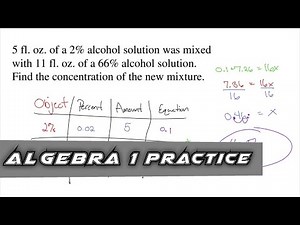 Algebra 1 Practice - Mixture Word Problems