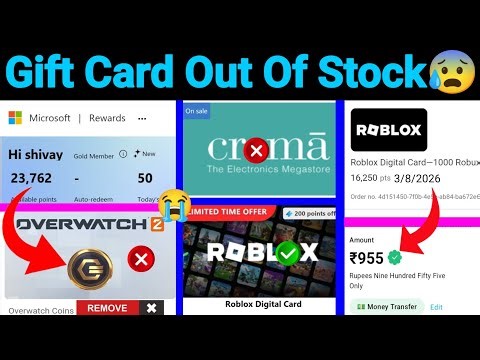 Microsoft Rewards Redeem Problem | Gift Card Out Of Stock | So popular we're restocking! Back soon!😰