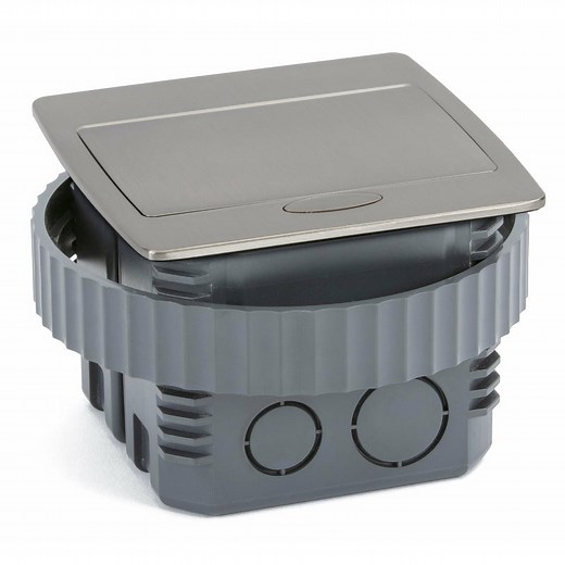 Kitchen Counter Pop Up Receptacle, 20A GFCI, Plastic Back Box, Stainless Steel