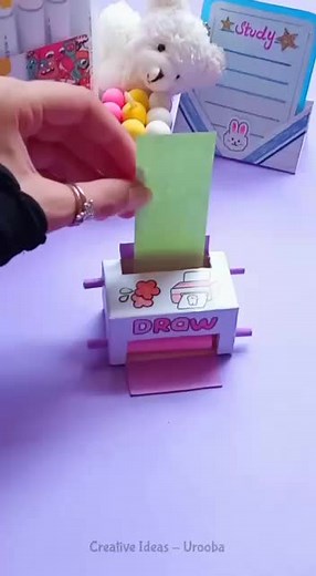 DIY Mini Printer Machine School Project with Paper
