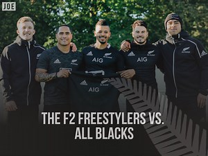 The F2 Freestylers vs. All Blacks in the ultimate football vs. rugby skills showdown. | JOE.co.uk