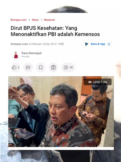 Penonaktifan PBI oleh Kementerian Sosial