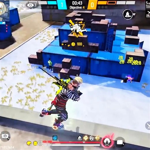 1 vs 4 cs rank Full Gameplay Free Fire Only Headshot AWM Solo vs Squad #freefire #1vs4 #awmking