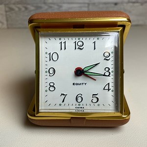Vintage Equity Travel Wind-up Portable Alarm Clock 1970’s
