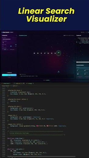 See How Linear Search Actually Works! 👁️ #shorts #css #webdevelopment