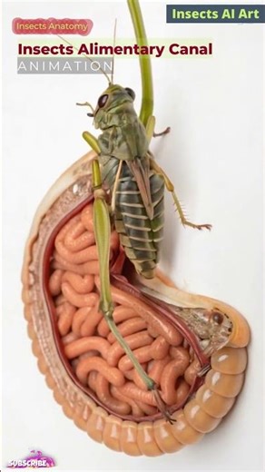 Insects Digestive System Animation | Insects Anatomy | Insects AI Art | 28
