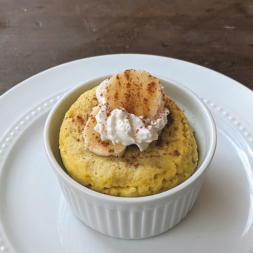 3 Minute Microwave Banana Soufflé