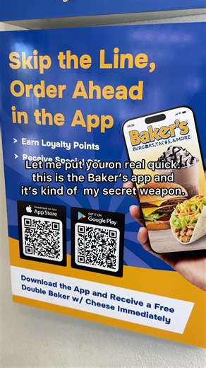 If you’re not using the Baker’s app yet, you might want to check it out. You earn points every time you order, dollar for dollar; and those points add up to real cash vouchers! There are always new deals popping up, chances to earn faster, and sometimes even throwback prices. It’s easy, it’s free, and you were already planning to order anyway. Just makes sense. | Baker's Drive-Thru