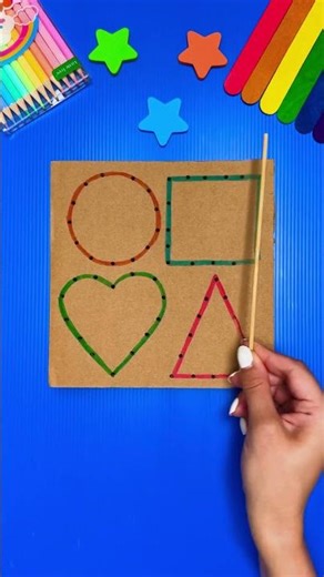 🎨 Fun CRAFT Game: Build SHAPES! 🧠 #shorts #kids