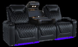Oslo Dropdown Console Leather Theater Seat 3D Customizer