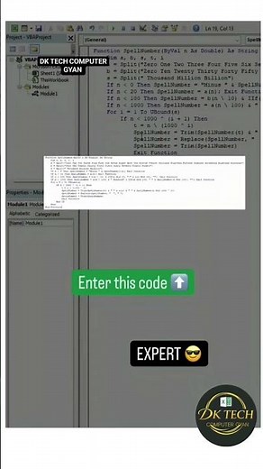 Spell number VBA Code in Excel🚀💯 #excel #excel tips #computer education