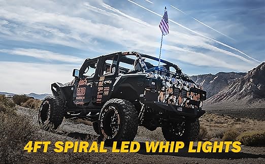 Xprite 4FT blue Spiral Whip Light 