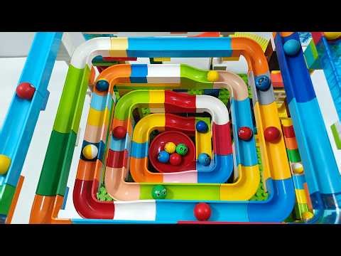Satisfying Marble Run Labyrinth With Perfect Loops and Center Drop