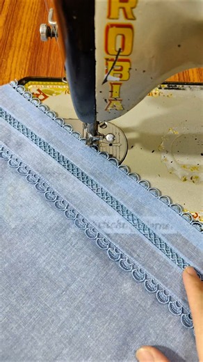 Beautiful lace details that add charm and elegance to any outfit ✨🧵#LaceDesign #SewingReel #Fashion