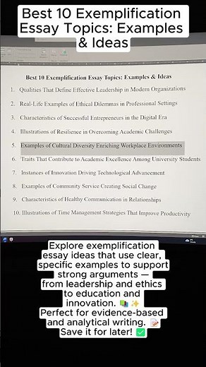 Best 10 Exemplification Essay Topics: Examples & Ideas