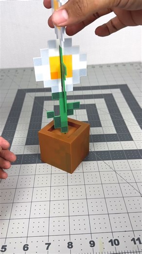 Create3D on Instagram: "3D Printed Minecraft Flower Pots #minecraft #flowers #pixelart #satisfying #minecraftbuilds"