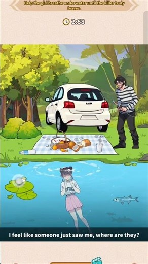 Underwater Escape | Help the Girl Breathe Underwater Until the Killer Truly Leaves - Level 47