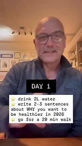 Day 1 of the 7 day kick start 2026 challenge!! 🎉 ⭐️ drink 2L water ⭐️ write 2-3 sentences about WHY you want to be healthier in 2026 ⭐️ go for a 20 min walk #GreggWallaceHealth #challenge #7daychallenge #2026 #newyear | GreggWallace.Health