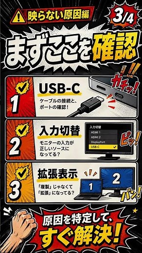 デュアルモニターの始め方｜映らない原因編