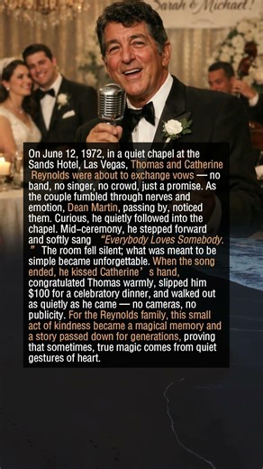 $100, a Hand Kiss, and a Song — Dean Martin’s Secret Wedding Surprise