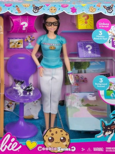 Replying to @dj.pon3_mlp Yes Cookie Swirl C had her own barbie doll! 🍪 #theunicorntoybox #barbie #cookieswirlc #throwback #dolls