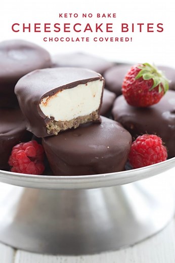 No Bake Keto Cheesecake Bites
