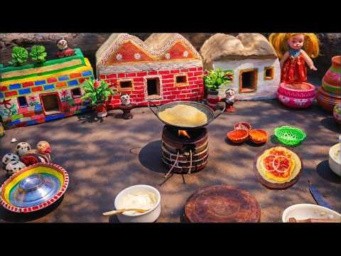 Egg Prota Street Food 🍕Satisfying Miniature Cooking Fried Egg & Veggie Prota🍕 Tara Mini Food