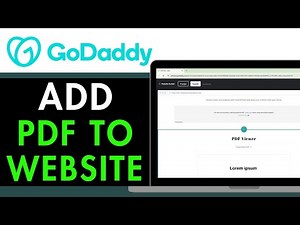How To Add PDF To GoDaddy Website 2025 (Complete Guide)