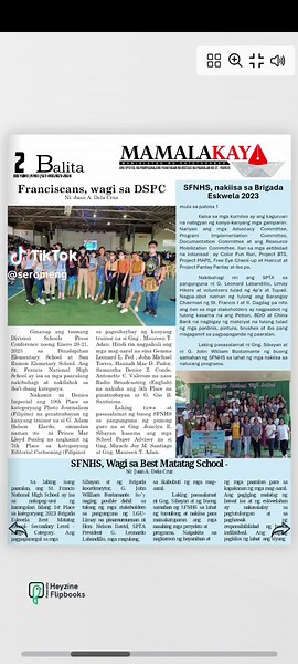 School Newspaper Sample Layout prep for the DSPC