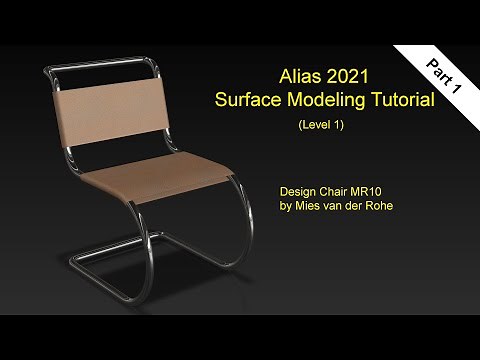 Alias - Basic Surface Modeling Tutorial - Design Chair MR10 -part1
