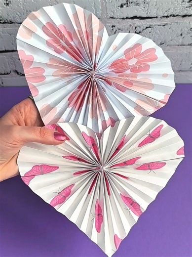 DIY Heart Rosette 💕💜 #diy #craft #heart