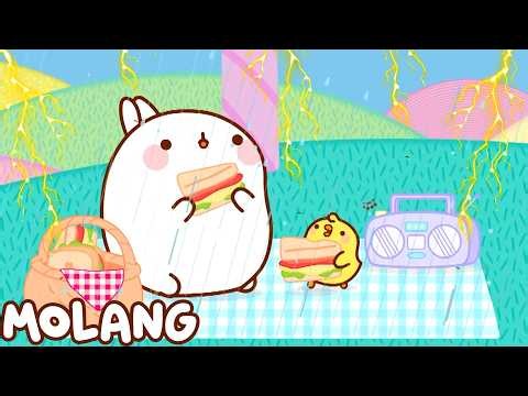 Molang Gets STRUCK by Lightning! 🌩️ Molang & Piu Piu Funny Cartoon Adventures | HooplaKidz Tv