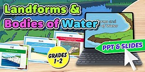 Types of Landforms and Bodies of Water PowerPoint for K-2nd Grade